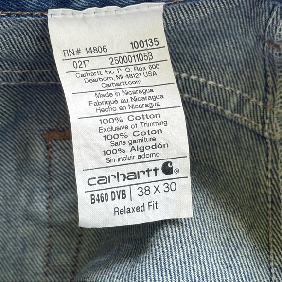Carhartt Men's Blue Jeans 38x30 relaxed fit - Picture 4 of 9